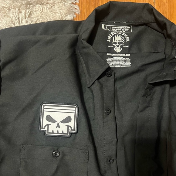 NEW American Biker Black Button Down Shirt - Picture 4 of 4
